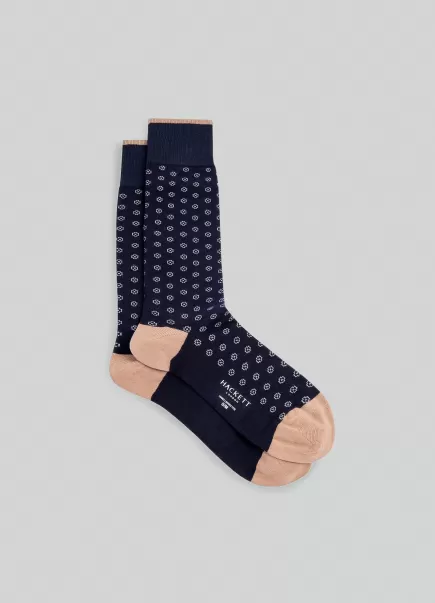 Herren Unterwäsche & Socken Socken Geometrisches Muster Navy Hackett London