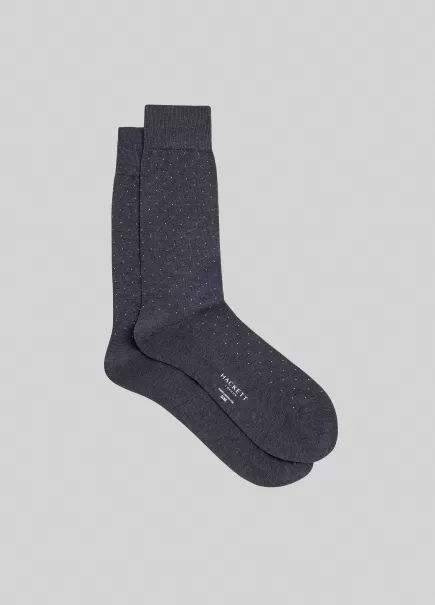 Socken Punktmuster Charcoal Grey Herren Unterwäsche & Socken Hackett London