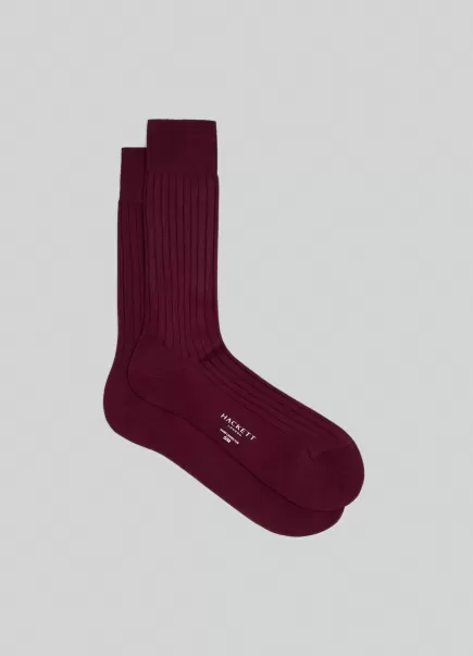 Socken Baumwolle Gerippt Hackett London Unterwäsche & Socken Herren Brick Red