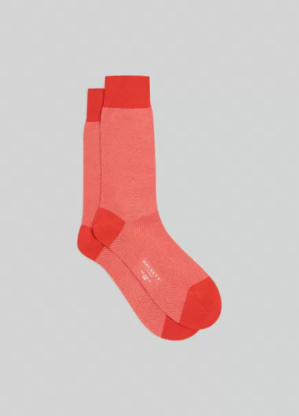 Red Unterwäsche & Socken Herren Hackett London Socken Baumwolle Birdseye-Muster