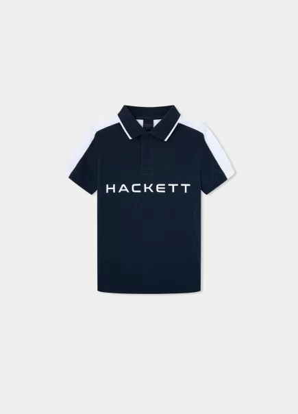 Hackett London Poloshirt Baumwolle Amr Herren Navy Poloshirts