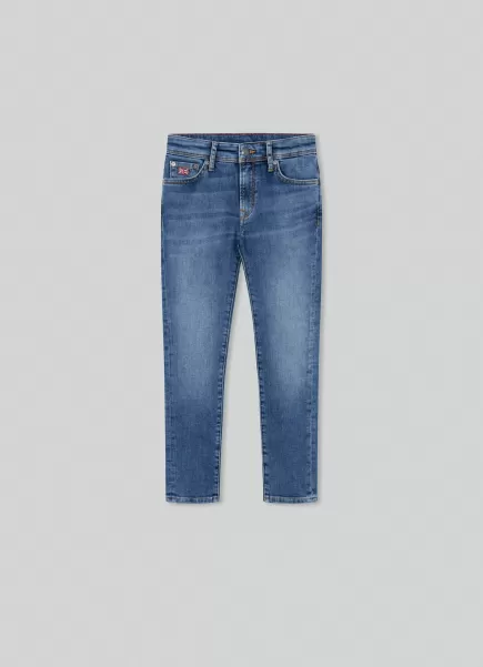 Hosen Herren Hackett London Denim Blue Jeans Denim Vintage Slim Fit